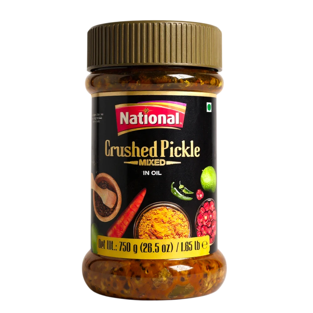 NATIONAL CRUSHED PICKLE MIXED IN OIL 750G